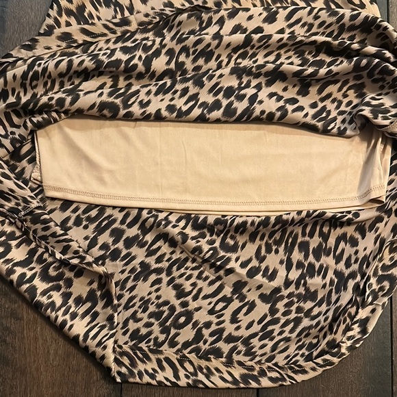 SIENNA SKY Leopard Print silky Skirt - Picture 2 of 5